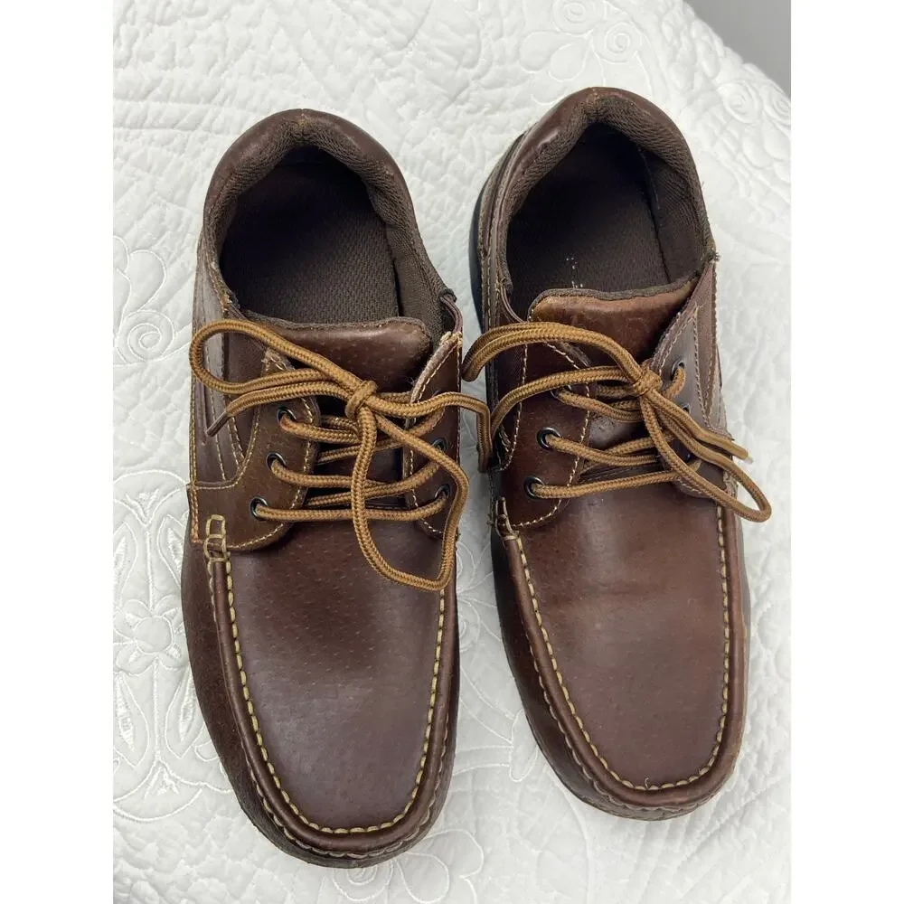 Roper Men's Size 8 Brown Leather Lace-Up Shoes – Casual & Dress Comfortable